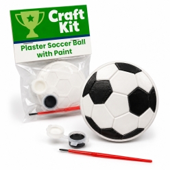 Molded Plaster Soccer Ball with Paint Craft Kit